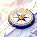 An image of a compass on top of a diagram.